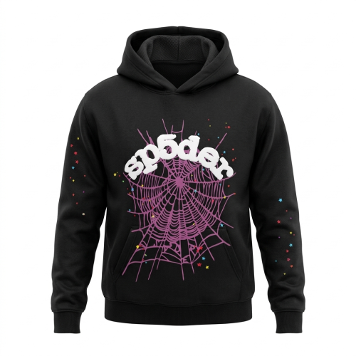 Mua áo hoodie Sp5der P*nk V2 Black chính hãng giá tốt. Chất nỉ cotton 100% định lượng heavyweight, in phồng 3D mạng nhện hồng cực chất cho dân chơi Drip.