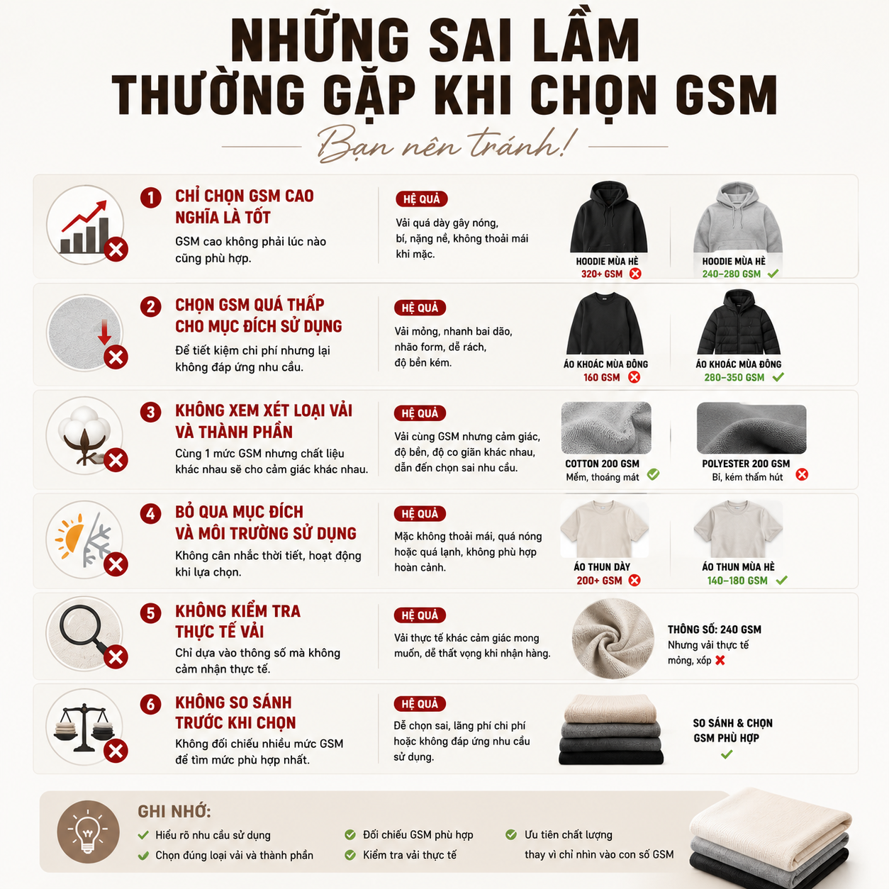 Định lượng vải GSM là gì? Tìm hiểu ý nghĩa của GSM, cách đo định lượng vải, ảnh hưởng đến chất lượng sản phẩm và cách chọn GSM phù hợp cho từng dòng quần áo.