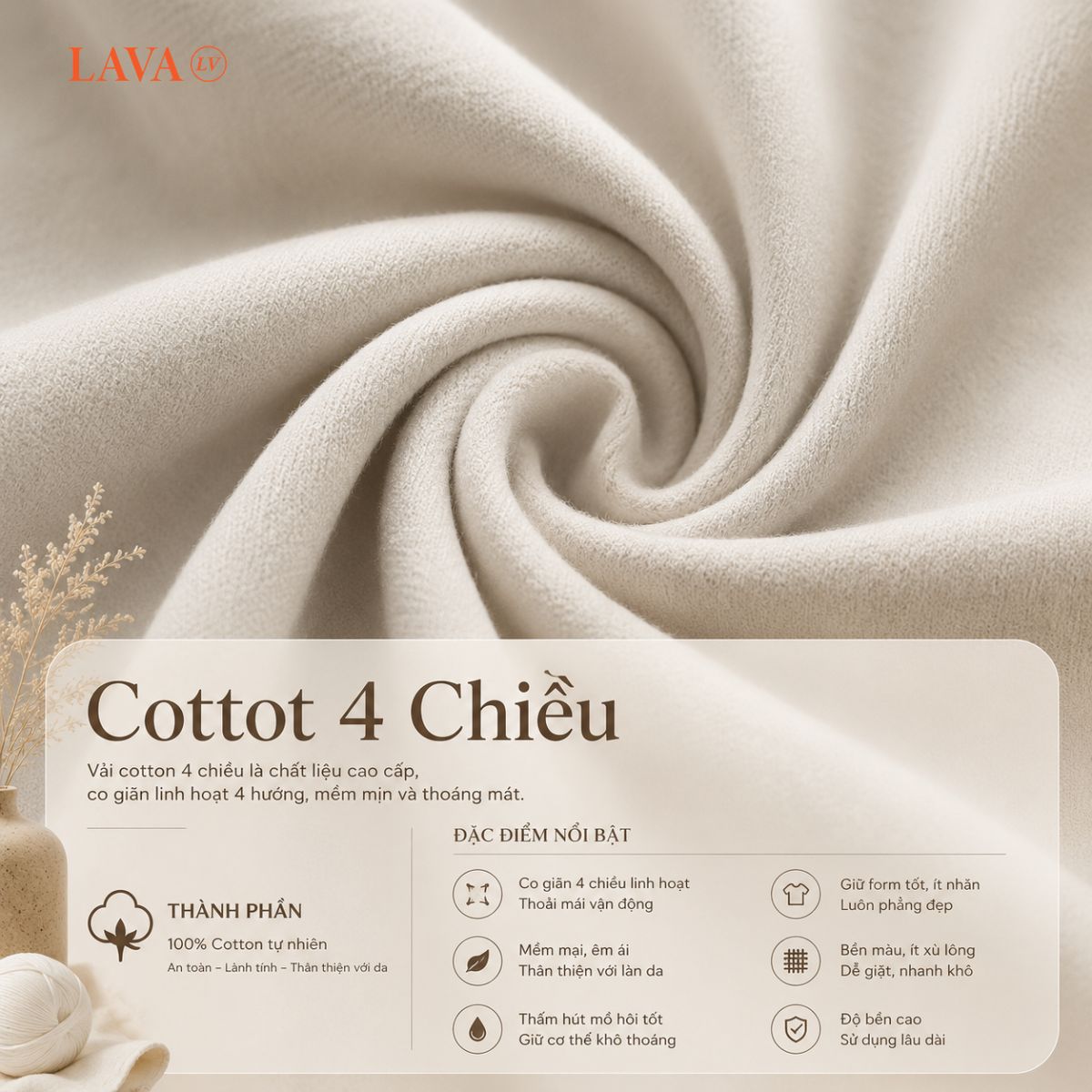 Cotton 2 chiều và Cotton 4 chiều khác nhau như thế nào? Tìm hiểu đặc điểm, ưu nhược điểm, ứng dụng và cách chọn chất liệu phù hợp cho từng dòng sản phẩm may mặc.
