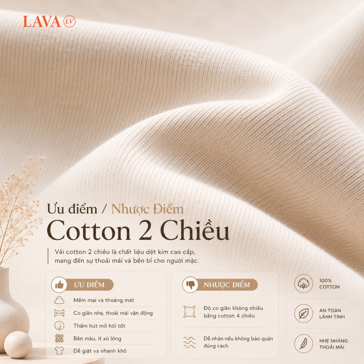 Cotton 2 chiều và Cotton 4 chiều khác nhau như thế nào? Tìm hiểu đặc điểm, ưu nhược điểm, ứng dụng và cách chọn chất liệu phù hợp cho từng dòng sản phẩm may mặc.