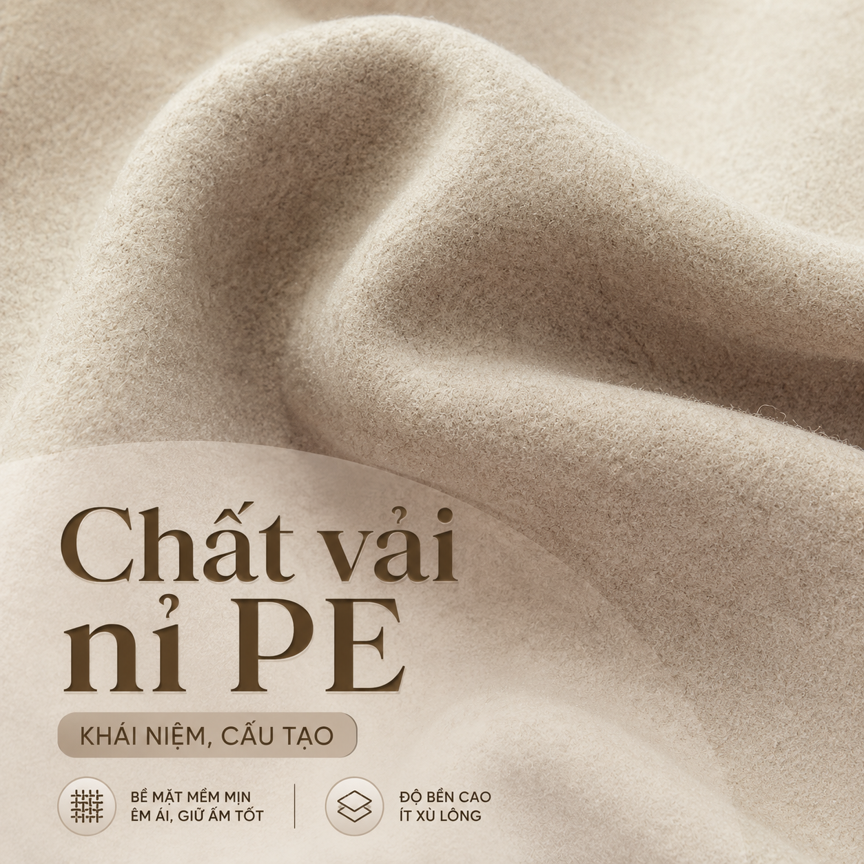 So sánh vải Nỉ PE, Nỉ 2 Da và Nỉ Chân Cua về cấu tạo, ưu nhược điểm, khả năng giữ ấm, độ bền và ứng dụng trong may áo hoodie, sweater, jogger.